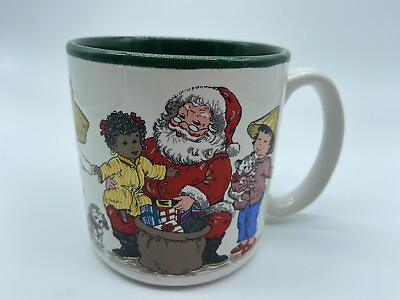 #ad Vintage Santa Kids Christmas Coffee Mug Potpourri Press Korea Peace OnEarth C $13.99