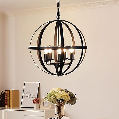 #ad Pendant Light Round Chandeliers Ceiling Fixtures Ceiling Light Metal Cage $69.72
