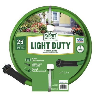 #ad Expert Gardener Light Duty 5 8quot; x 25#x27; Garden Hose $10.55