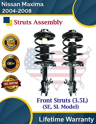#ad High Quality OE Front Struts For 2004 2008 Nissan Maxima 3.5L Lifetime Warranty $187.00