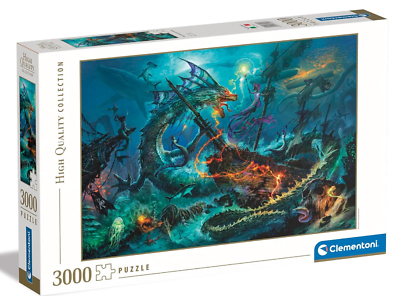 #ad CLEMENTONI 3000 PIECE PUZZLE THE UNDERWATER BATTLE 33023 NEW 2024 PUZZLE OTHERS $50.00