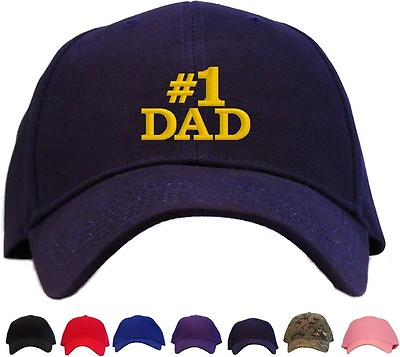 #ad #1 Dad Embroidered Baseball Cap Available in 7 Colors Hat $17.95