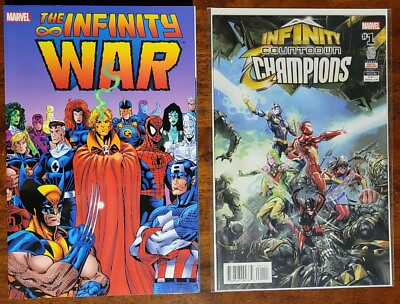 #ad The Infinity War TPB Marvel Jim Starlin Ron Lim Infinity Countdown Champions1 $17.99