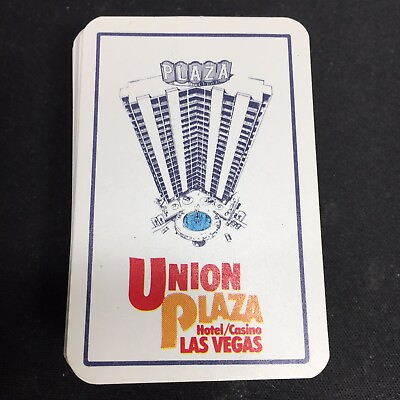 #ad Vintage Deck Union Plaza Hotel Casino Las Vegas Mini Playing Cards 2.25” X 1.5” $9.95