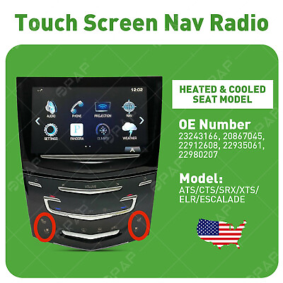 #ad Cadillac 13 20 ATS CTS ELR SRX XTS CUE System Touch Screen Nav Radio USA $322.00