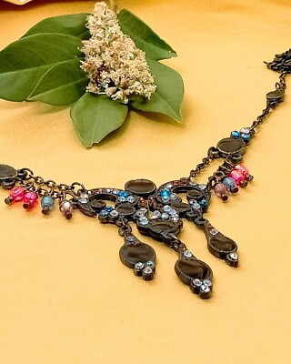 #ad 18quot; Black Necklace For Women Colour Choker Natural Boho Jewellery Gypsy Bohemian $79.50