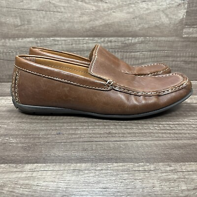 #ad Alfani Java Leather Slip On Loafers Brown Mens US Size 10.5 EU 45 26112315 Shoes $12.00