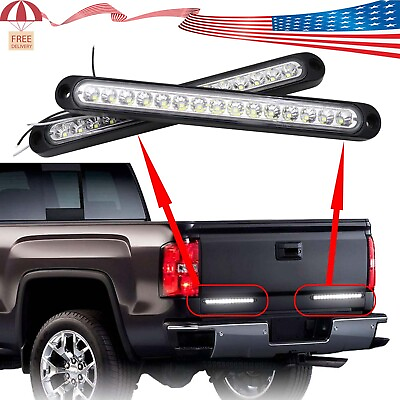 #ad 2x 10quot; LED Trailer Reverse Back Up Light Bar Sealed White RV Truck Tail Lights $13.21