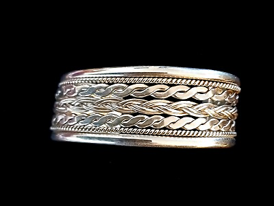 #ad Vintage Sterling Wide Cuff Bracelet $125.00