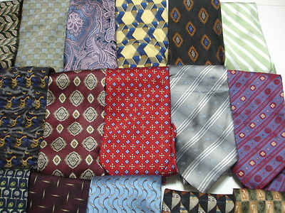 #ad Men#x27;s DESIGNER Silk Neck Ties Neckties Lot of 50 Woven Stripes Paisley Quilting $41.95