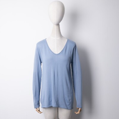 #ad Hemisphere Women#x27;s Wool Sweater Longsleeve Blue Size 40 L $29.50