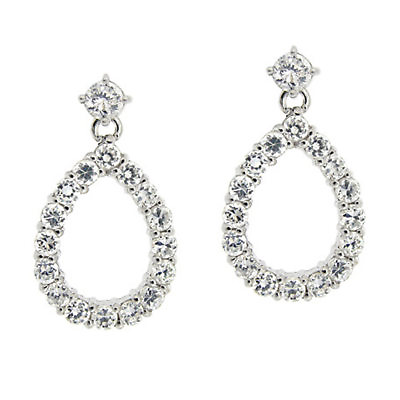 #ad Sterling Silver Cubic Zirconia Teardrop Dangle Earrings $24.99