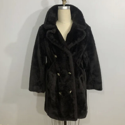 #ad Vintage Faux Fur Plush Teddy Coat 1960s Medium $55.00