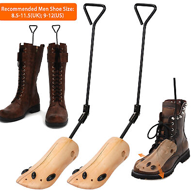 #ad 2PCS Wooden Boot Stretcher Adjustable Shoe Shaper Widener Expander for Men Women $22.95