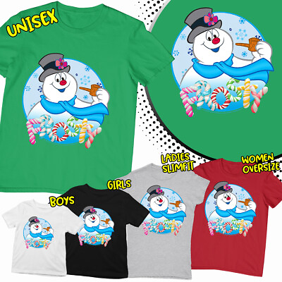 #ad Christmas Santa Snowman Snowflakes Gift Funny Family Christmas T Shirt #MC218 GBP 7.59