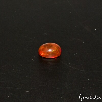 #ad 1.25 Cts Natural Ethiopian Opal Orange Shine Oval Cabochon Loose Huge Gemstone $14.99