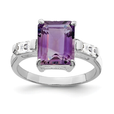 #ad 925 Sterling Silver Purple Amethyst Ring $147.00