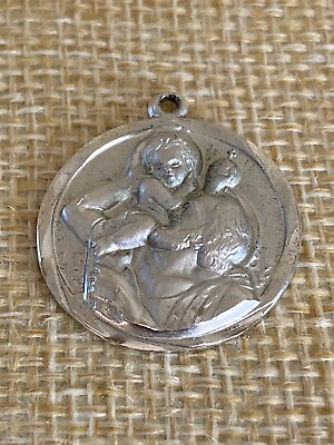 #ad Saint Christopher Protection Religious Catholic Charm Pendant Sterling Silver $16.99
