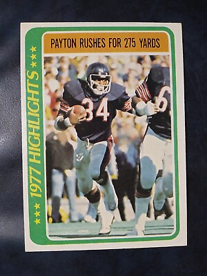#ad 1977 NFL Topps Walter Payton Highlights Base #3 HOF Chicago Bears $25.00