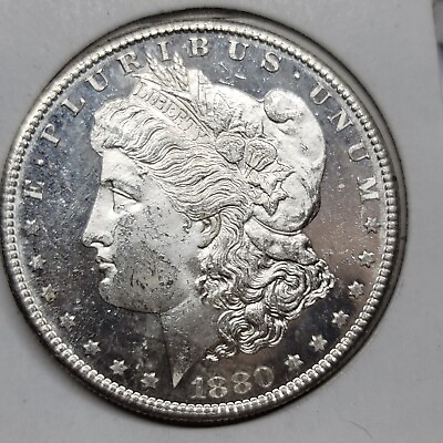 #ad 1880 S Morgan Silver Dollar $1 DMPL? San Francisco Mint 38233 $169.95