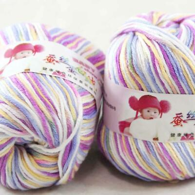 #ad AIPYARN 2Balls x50g Soft Cashmere Silk Velvet Baby Hand Knitting Crochet Yarn 29 C $23.28