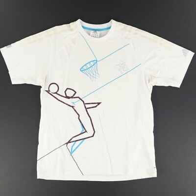 #ad Adidas 2012 Olympics Basketball Solid T Shirt White Men#x27;s XL $6.49