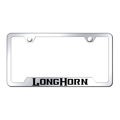 #ad Chrome Laser Etched Cutout Bottom License Plate Frame for RAM Longhorn $61.95