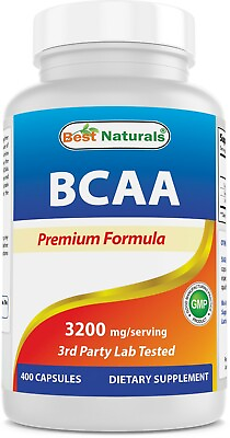 #ad Best Naturals BCAA Branch Chain Amino Acid 3200mg per Serving 400 Capsules $25.79