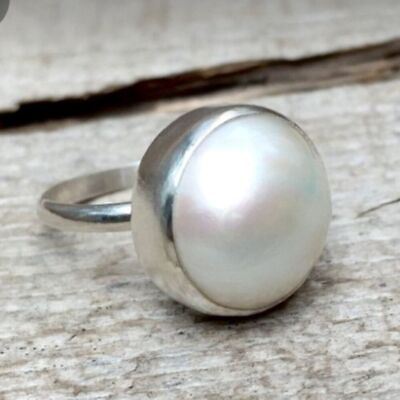 #ad Mother Pearl Gemstone 925 Silver Ring Handmade Jewelry Ring All Size For Women $9.19