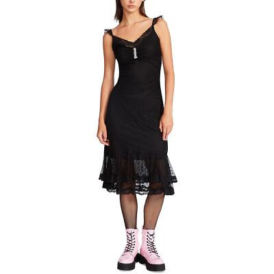 #ad Betsey Johnson Womens Mesh Gathered Burnout Slip Dress BHFO 9233 $28.99