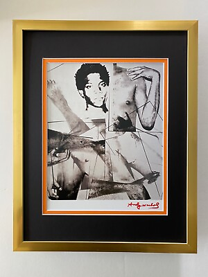 #ad ANDY WARHOL RARE 1984 SIGNED BASQUIAT PRINT MATTED TO 11X14 LIST$549= $159.00