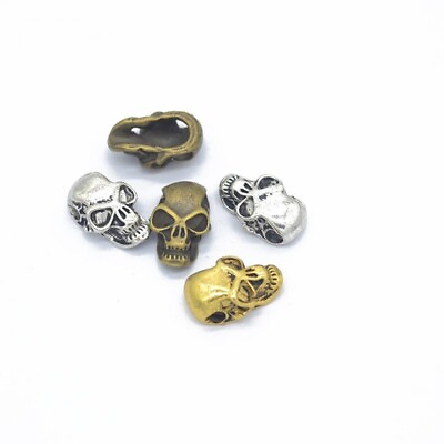 #ad Big Hole Skull Bead Antique Spacers Beads DIY Jewelry Accessories Findings 10Pcs $8.18