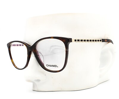 #ad Chanel 3408QA 714 Eyeglasses Glasses Brown Tortoise Gold CC 54mm Alternative Fit $195.00