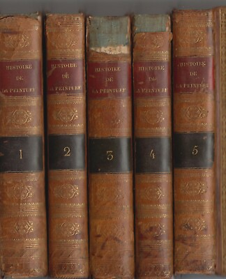 #ad 1824 HISTOIRE DE LA PEINTURE EN ITALIE depuis la Renaissance complete in 5 books $119.95