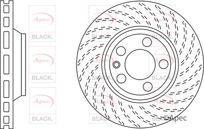 #ad Brake Disc Single Vented fits VW TOUAREG 7L 3.6 Front Right 05 to 10 350mm Apec GBP 134.61