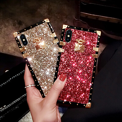 #ad Bling Glitter Luxury Square Case Cover For iPhone 15 14 13 12 11 Pro Max X 8 7 6 $9.99