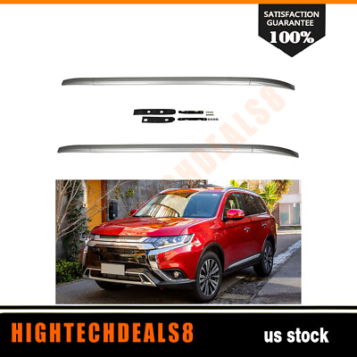 #ad Fit For 20113 2019 Mitsubishi Outlander Roof Rack Side Rails Aluminum Bar Silver $109.91