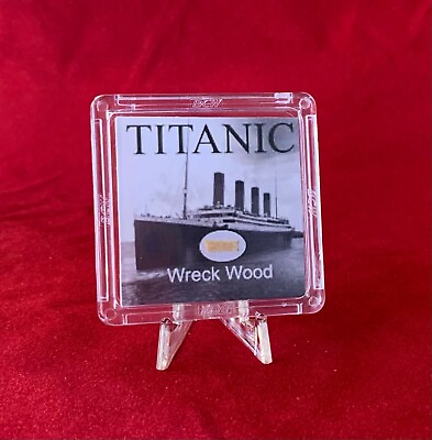 #ad RMS Titanic Wreck Wood Artifact w COA amp; stand White Star Line WSL Real Relic $34.46