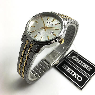 #ad Women#x27;s Seiko Two Tone Stainless Steel Dressy Watch SUR661 SUR661P1 $169.24