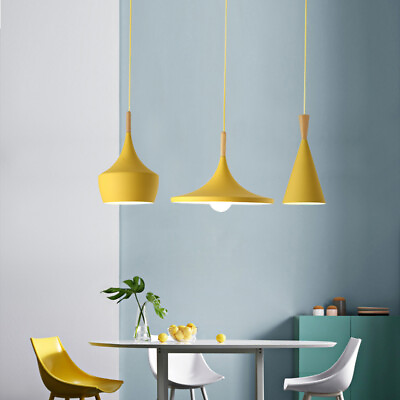 #ad Yellow Pendant Light Kitchen Lamp Bar Pendant Lighting Dining Room Ceiling Light AU $83.58