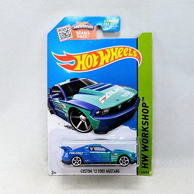 #ad 2015 Hot Wheels Custom #x27;12 Ford Mustang HW Workshop Falken Tire Blue Green $17.99