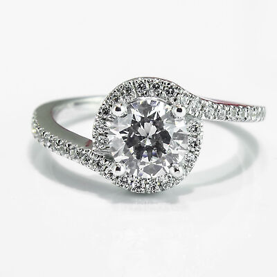 #ad 3 4 Carat I SI1 Shiny Diamond Engagement Ring Round Cut 18K White Gold $804.45