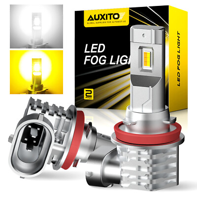 #ad 2PCS H9 H8 H11 LED Fog Light Bulb 3000K Amber 6000K White Switchback Dual Color $25.99