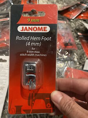 #ad Janome Sewing Machine Rolled Hem Foot 4mm Foot and Guide Set for 9mm Models SB $19.00
