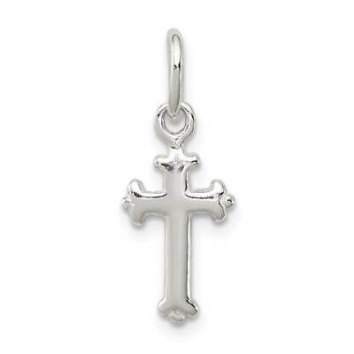 #ad Polished Cross Charm Sterling Silver $7.72
