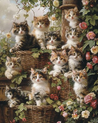 #ad Diverse 8x10 Meow Masterpieces Cat Art Prints Feline Fine Art 21700944 $4.95