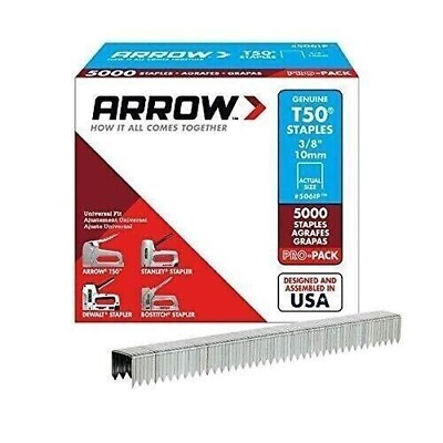 #ad Arrow Fastener 506IP Genuine T50 3 8 Inch Staples 5000 Pack $12.21