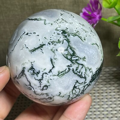 #ad 394g Top Natural Sea water grass quartz sphere crystal ball Gemstone healing F31 $50.05
