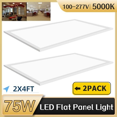#ad 2*Pack 2 x 4 LED Ceiling Light LED Dimmable Flat Panel Light Recessed Fixtures $127.49