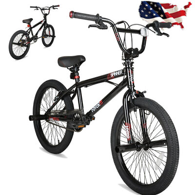 #ad 20 In Boys Spinner BMX Bike Kids Sports Bicycle Outdoor Sturdy Steel Frame Black $192.00